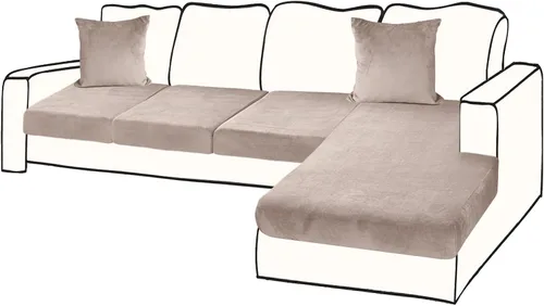 Vista 9 de BT.WA Funda de Cojín de Sofá de Terciopelo 1 Pieza Funda de Cojín de Asiento Elástica Funda de Sillón Fundas Separadas de Sofá Seccional Protector