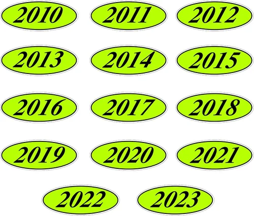 Vista 6 de EZ-Line - Calcomanías ovaladas para parabrisas de automóvil, suministros de vinilo grandes para concesionarios, 14 docenas de Pro Pack 1 docena cada