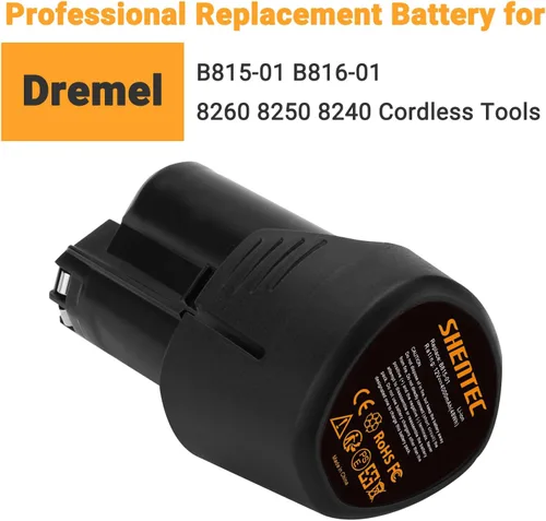 Vista 2 de Shentec Paquete de 2 baterías de 4000 mAh 12 V compatibles con Dremel 8240