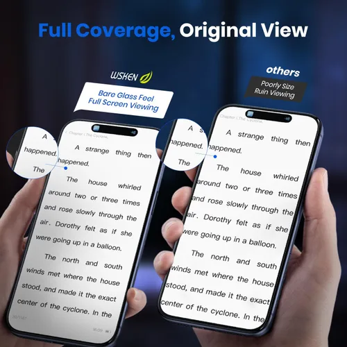 Vista 3 de WSKEN Protector de pantalla de privacidad para iPhone 17 Pro, vidrio templado de cobertura completa, pantalla privada antiespía de 24°, herramienta