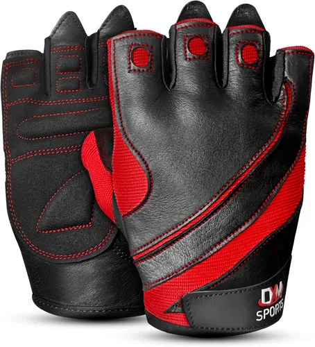 Vista 8 de DXM SPORTS Guantes de entrenamiento para hombres, guantes de levantamiento de pesas de gimnasio con soporte para muñeca, transpirables, guantes