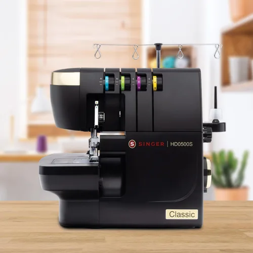 Vista 6 de SINGER® HD0500S Heavy Duty Serger Overlock Machine, 2-3-4 Rosca, Negro Negro (HD0500S)