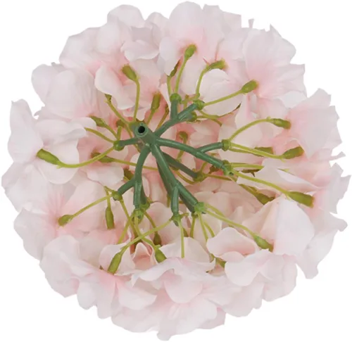 Vista 3 de Cabezales artificiales de hortensias de seda para decoración de bodas caseras, 10