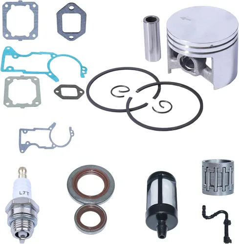 Vista 3 de Kit de línea de sello de aceite de junta de silenciador de cigüeñal de cilindro de pistón de 1.969 in para Stihl 044 MS440, kit de pistón, junta