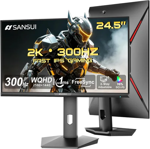 Vista 16 de SANSUI - Monitor de 22 Pulgadas 120Hz, Monitor de Computadora FHD con Relación de Contraste 4000:1 con Sincronización Adaptativa, HDR 100% sRGB