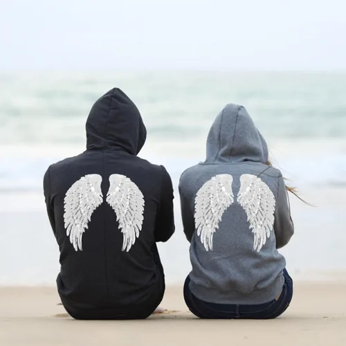 Vista 9 de Kichvoe Sequin Angel Wings Iron-on Applique Patch for Clothing DIY Sewing, Silver Embroidered Fabric Patch 2 Pairs for Jackets Garment Decor