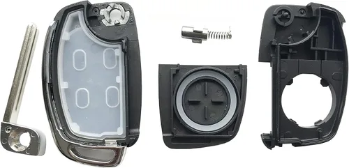 Vista 4 de Funda para llavero de repuesto para Hyundai Sonata Santa Fe Sport Flip Key Fob Shell (2 unidades)