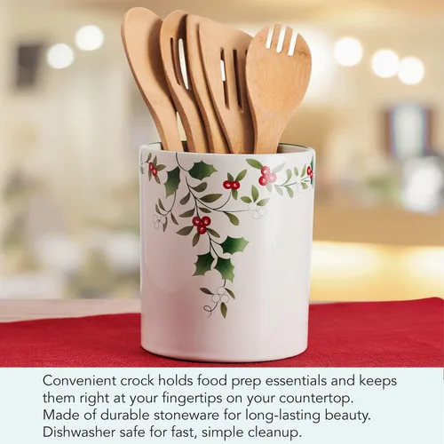 Vista 3 de Pfaltzgraff Winterberry Recipiente/Soporte Tipo Crock para Utensilios de Cocina