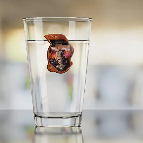 Vista 4 de LOGOVISION Farscape Dominar Rygel Xvi 16 oz Pint Glass, Tempered Glass, Printed Design & A Perfect Fan Gift Great for Cold Beverages, Soda, Water