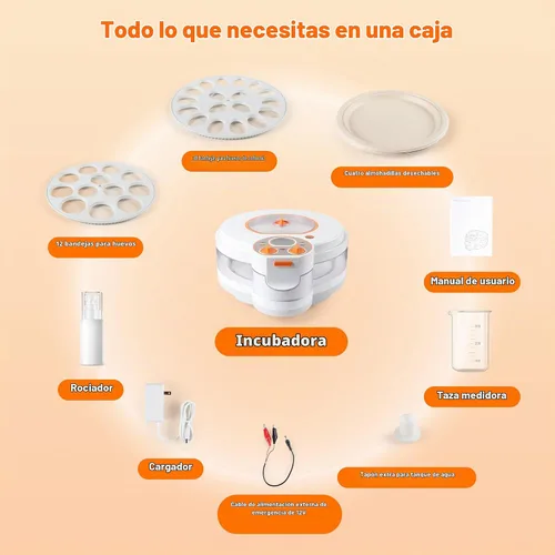 Vista 6 de Incubadora de huevos para incubar huevos: Turner automático ±1°F Temperatura