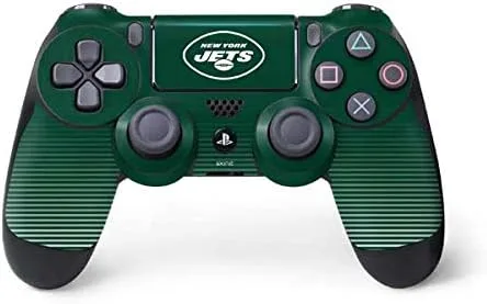 Vista 7 de NFL New York Jets Skin para mando de PS4 Pro/Slim – New York Jets blanco y negro