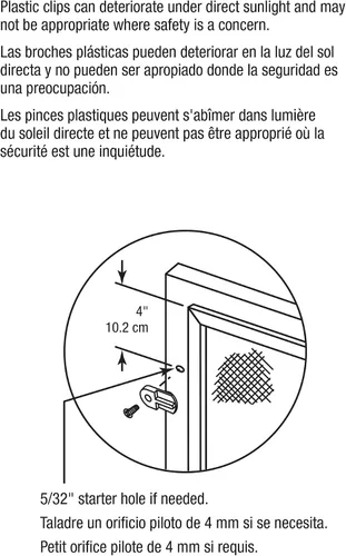 Vista 3 de Prime-Line L 5778 Clips para pantalla de ventana, de plástico transparente (paquete de 8)
