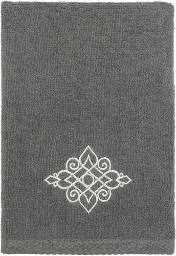 Vista 6 de Avanti Linens Medallón - Colección de puños trenzados suaves, toalla de mano, granito