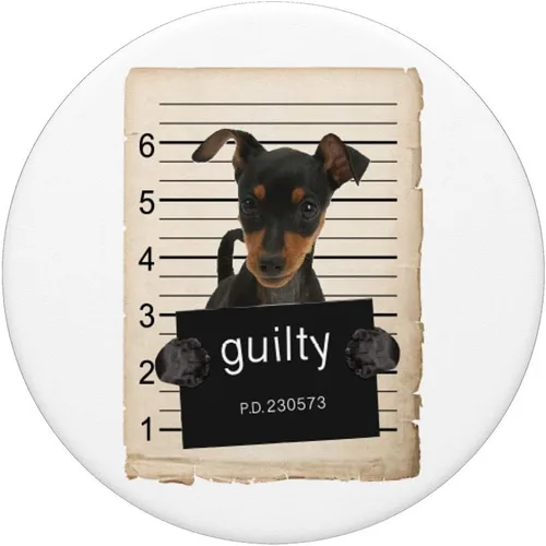 Vista 3 de Mini Doberman Pinscher taza shot Bad Dog – PopSockets Grip y soporte para teléfonos y tabletas