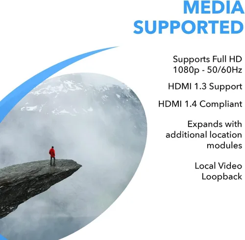 Vista 7 de OREI Extensor HDMI sobre Cat6 330 pies - 1080p sobre IP, bucle, IR