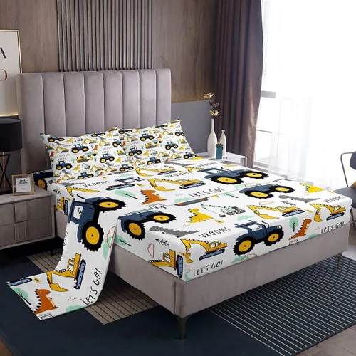Vista 45 de Erosebridal Juego de sábanas con diseño de gato tamaño individual, sábana encimera Kawaii Garfield para niños y niñas, sábanas con huellas de patas