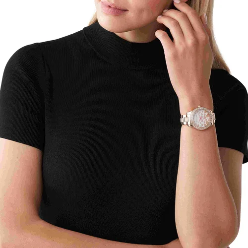 Vista 8 de Michael Kors Reloj de cuarzo Liliane para mujer con correa de acero inoxidable