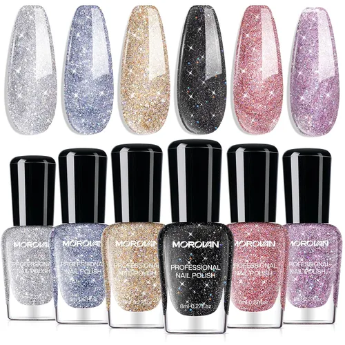 Vista 12 de Morovan Juego de Esmaltes de Uñas Marrones: Kit de Esmalte de Uñas Nude Chocolate Oscuro de Invierno Secado Rápido al Aire Regular Paquete