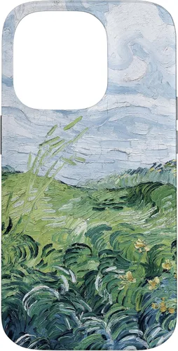 Vista 17 de Van Gogh - Carcasa para iPhone 17, diseño de campos de trigo verde