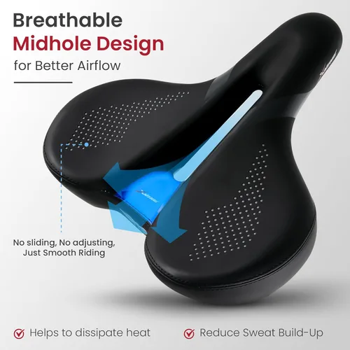 Vista 4 de X WING Asiento de bicicleta cómodo para hombres y mujeres con innovador concepto de 5 zonas - Sillín de bicicleta con alas con espuma viscoelástica