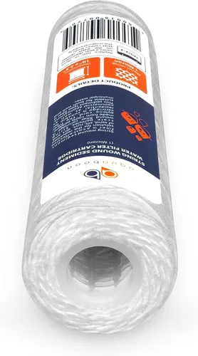 Vista 7 de Aquaboon Whole House - Filtro de agua para heridas de 1 micrón, cartucho de 10 x 2.5 pulgadas para repuesto de filtro de agua de pozo compatible