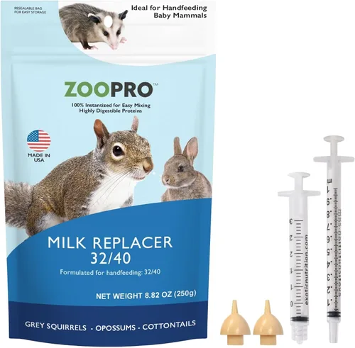 Vista 8 de Exotic Nutrition Set de lactancia de ardilla bebé (expandido) - Sustituto de leche, jeringas de alimentación