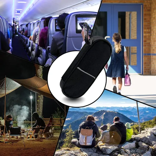 Vista 6 de Maletín de viaje con 2 paquetes de hielo aprobados por la TSA, organizador de medicamentos diabéticos, funda de transporte refrescante