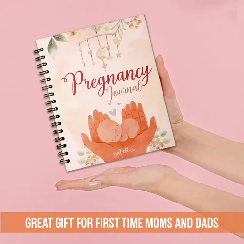 Vista 7 de Giftellino Diario de embarazo para madres primerizas – Libro de recuerdos de embarazo para futuras madres – Cuaderno de embarazo para embarazadas