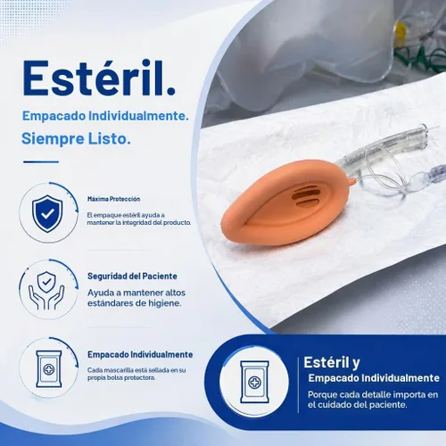 Vista 5 de Endure Máscara laríngea desechable para vías respiratorias, LMA, 1 paquete (talla 4)