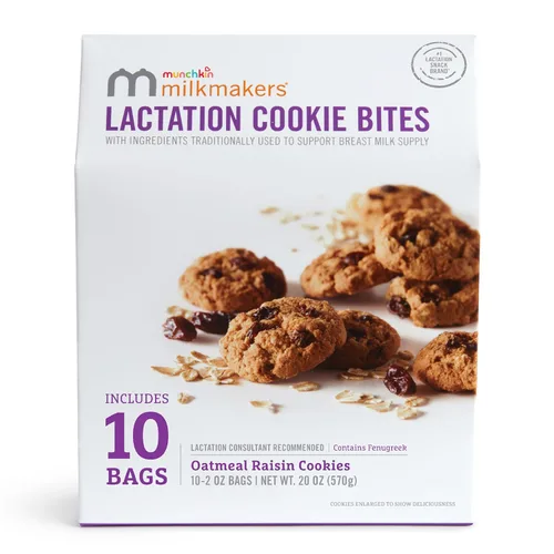 Vista 13 de Munchkin Milkmakers - Bocaditos de galletas para lactancia, caramelo salado de chocolate, 10