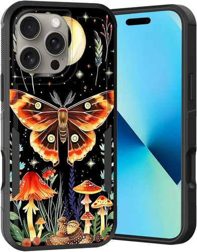 Vista 112 de Funda para iPhone Air, doble capa híbrida resistente resistente a prueba de golpes de policarbonato duro + funda protectora de silicona suave