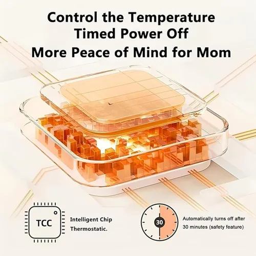 Vista 6 de Alivio de cólicos y gases para bebés de nueva generación, envoltura térmica y vibratoria para bebés, ligera vibración y suave alivio del calor