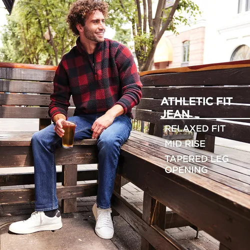 Vista 6 de Wrangler Authentics Jeans elásticos de ajuste atlético para hombre