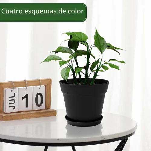 Vista 5 de GARDIFE Paquete de 20 macetas de 4 pulgadas, macetas para plantas de interior, macetas de flores, negras