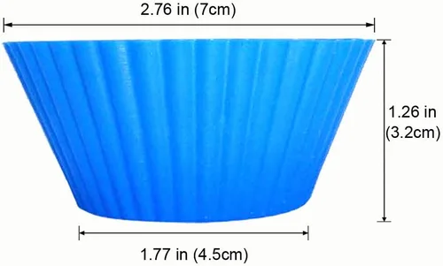 Vista 3 de Moldes de silicona reutilizables para hornear cupcakes, moldes antiadherentes para magdalenas, paquete de 12