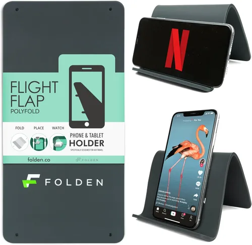 Vista 10 de Flight Flap Soporte flexible para tablet de avión, soporte flexible para teléfono celular y tableta, extra grande de 12 x 7 pulgadas, soporte