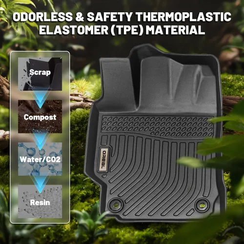 Vista 12 de orealtrend Alfombrillas para Automóvil Compatibles con Toyota Corolla 2014-2019 Forros de Piso Resistentes Todo Clima A Prueba de Derrames Negro