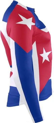Vista 4 de Camiseta de manga larga para hombre de la bandera de Cuba
