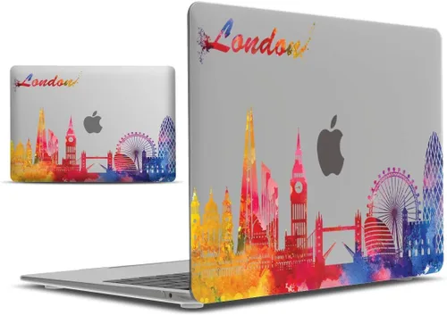 Vista 13 de IBENZER MAD-T13BKMB - Funda compatible con MacBook Air de 13 pulgadas 2022 2021 2020 M1 A2337 A2179 A1932, carcasa rígida de plástico para Mac Air
