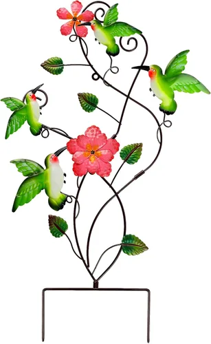 Vista 7 de Juegoal Decoración de estaca de jardín de mariposa de 28 pulgadas, decoración de arte de pared de metal, regalo ideal para el día de la madre