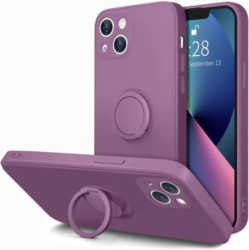 Vista 15 de Hython Funda para iPhone 13 con Soporte de Anillo [Soporte de Anillo Giratorio de 360° con Base Magnética] [Compatible con Soporte de Coche] Bonita