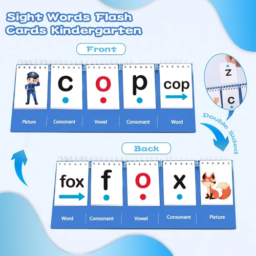 Vista 2 de CVC Word Games - Juegos de fonética, palabras de vista, tarjetas flash para jardín de infantes, preescolar jardín de infantes de primer y segundo