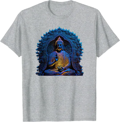 Vista 36 de Estatua de Buda Yoga Budismo Zen Buddhism Meditation T-Shirt Negro