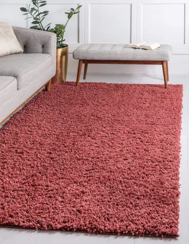 Vista 14 de Unique Loom Colección Davos Shag - Alfombra Lino