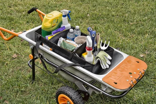 Vista 4 de WORX Aerocart WA0234 - Organizador de bañera ajustable para carretilla