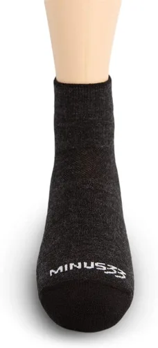 Vista 3 de USA Made - Ankle Socks - Trail Running Socks - Merino Wool - Mountain Heritage S53 Ligero Negro