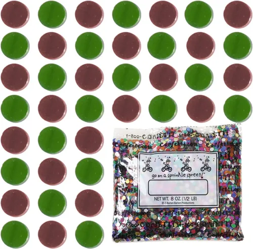 Vista 185 de Confetti Circle 1/4" Negro, Azul Marino Combo - 2 bolsas de media onza (1 oz) (8550/9971)