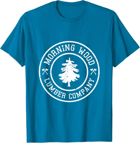 Vista 8 de Camiseta de madera de la mañana cómica Lumber Company Tee T-Shirt Negro