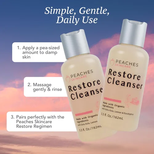 Vista 7 de Peaches Skincare - Jabón facial vegano después del entrenamiento con Gotu Kola, citronela y eucalipto, suave lavado facial diario para sudor