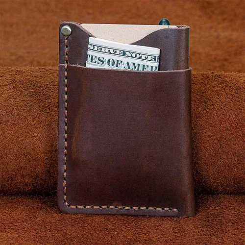 Vista 6 de Funda de cuero EDC para bolsillo de hombre, funda hecha a mano, funda para cuchillo, cartera Handmade Leather, Everyday Carry, Sheath Knife Pouch